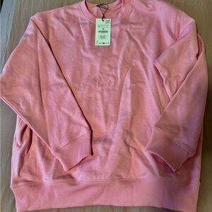 Bubblegum pink oversized sweatshirt from Zara🎀